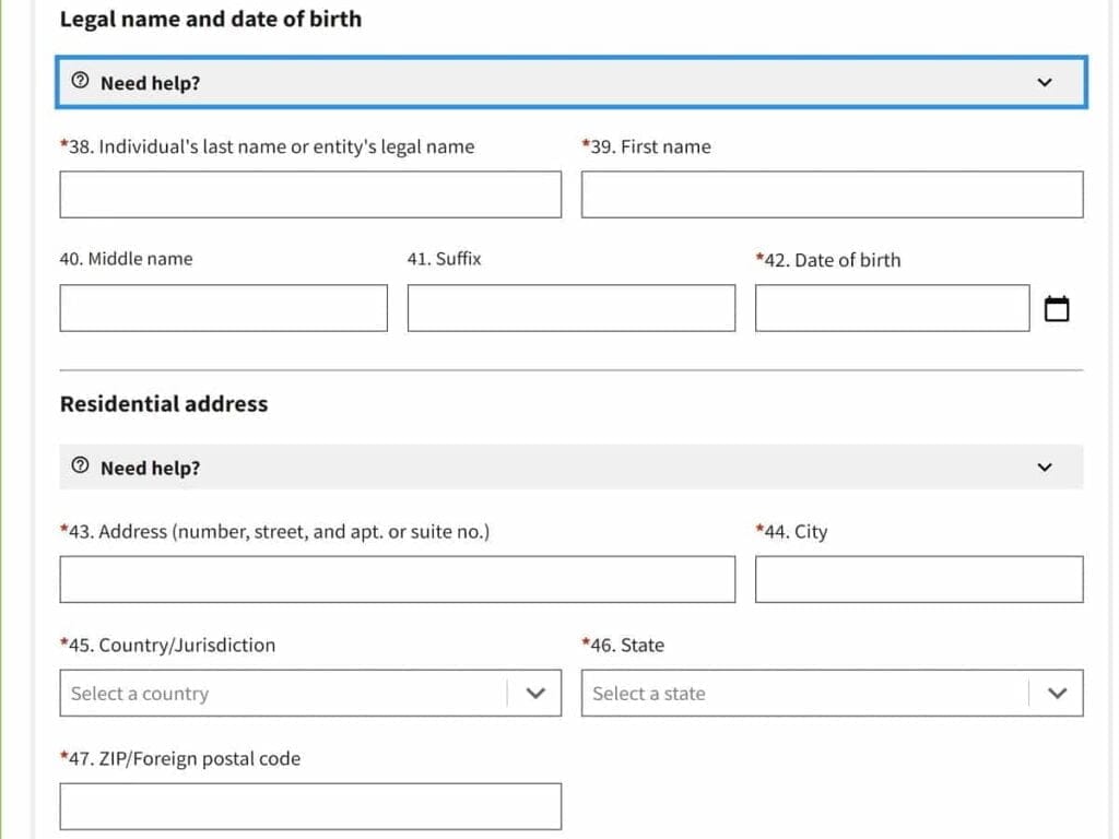 boi reporting filing information questions 38 thru 47