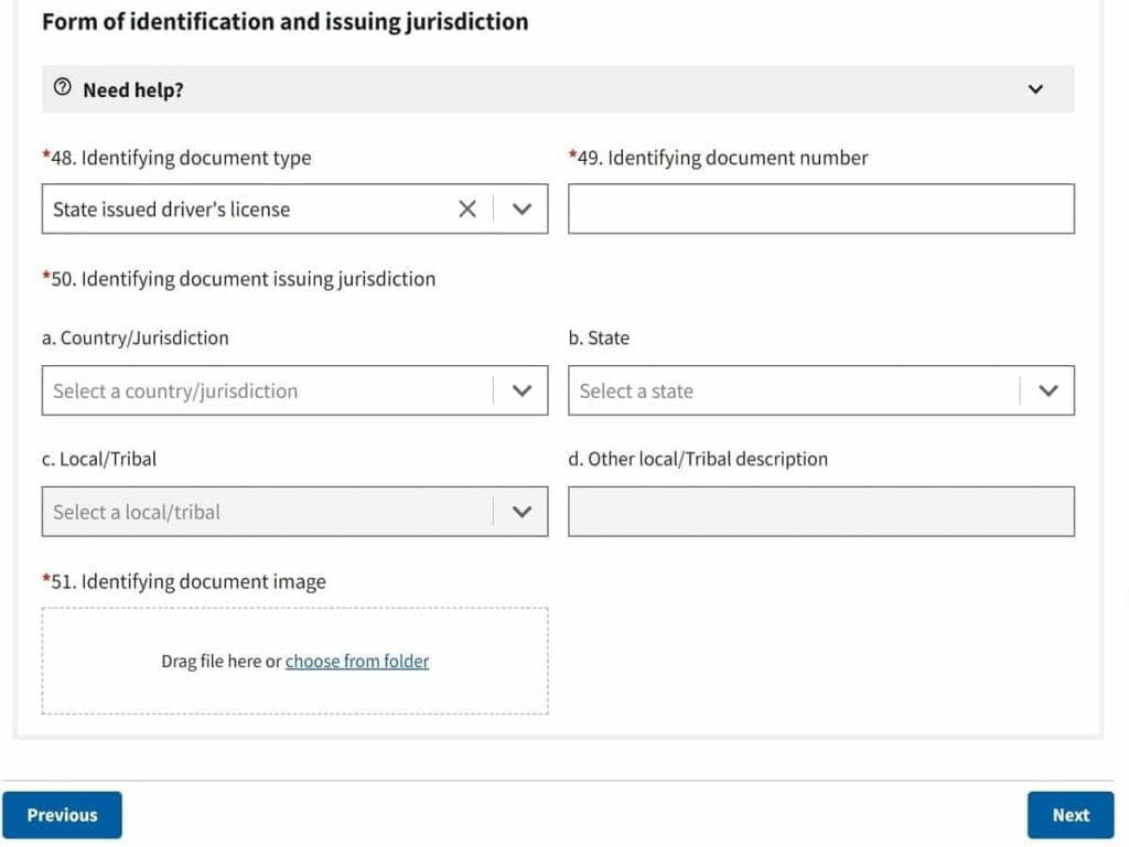 boi reporting filing information questions 48 thru 51