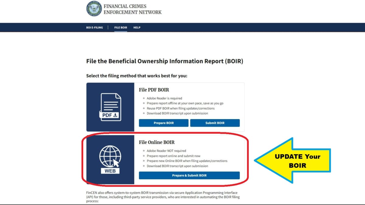 file updated boi report