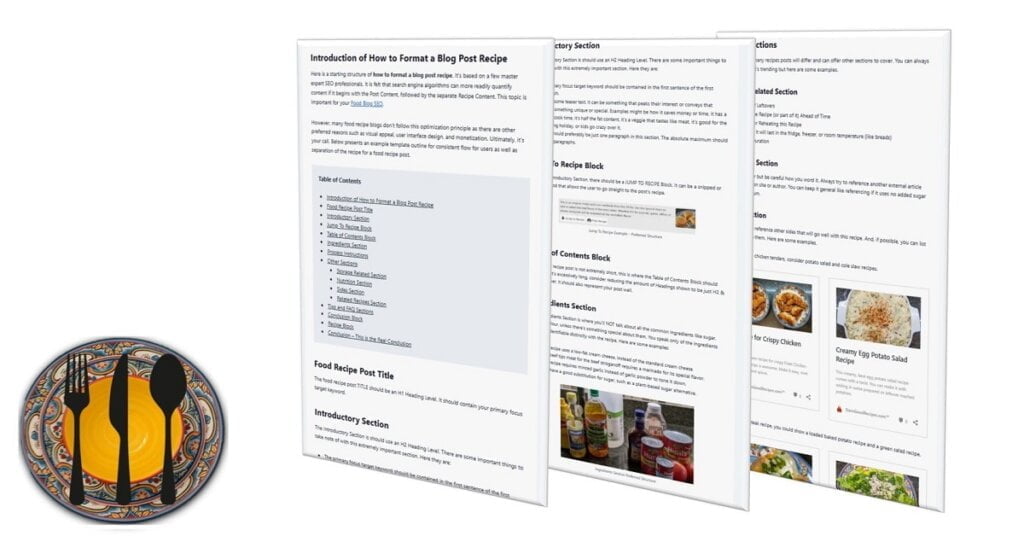 how to format a blog post recipe