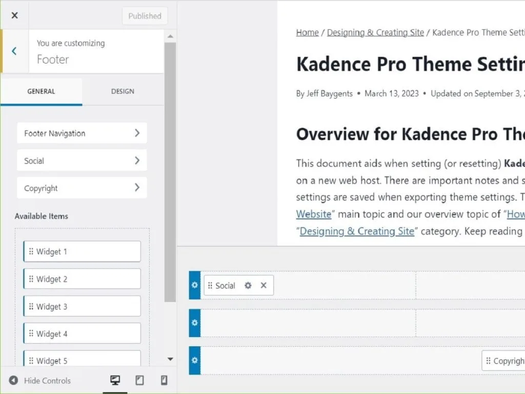 kadence pro theme settings footer kadence pro theme settings footer