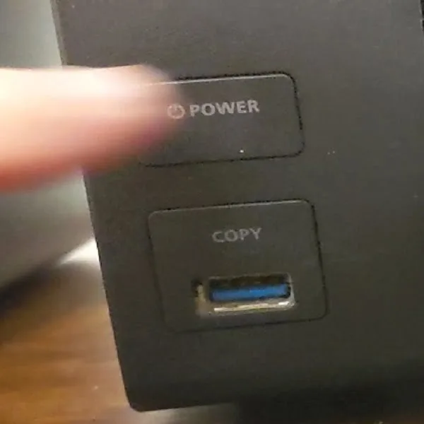 Push power button to start up QNAP NAS