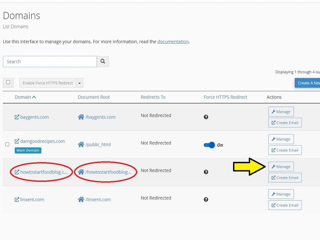 step 2 how to remove an addon domain