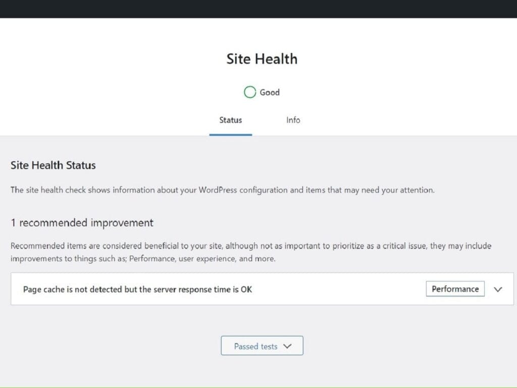 step3i site health after inactive default themes deleted