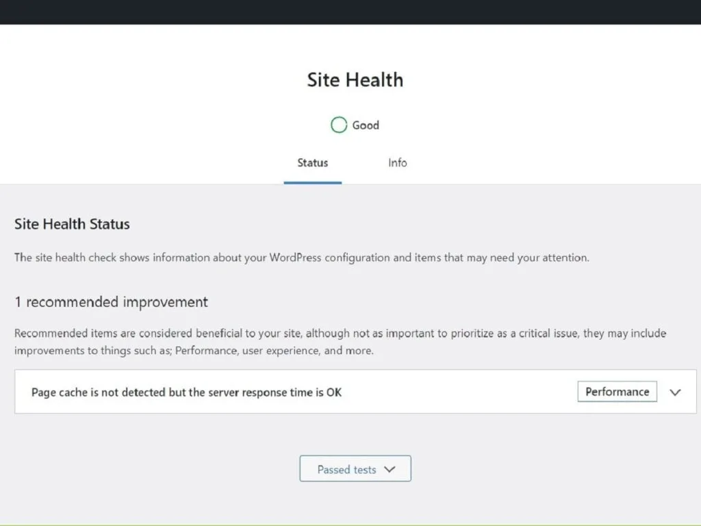 Step3i. Site health after inactive default themes deleted step3i site health after inactive default themes deleted