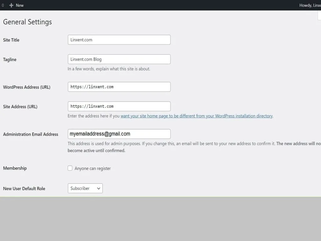 Step3j. Settings general site info updated now step3j settings general site info updated now
